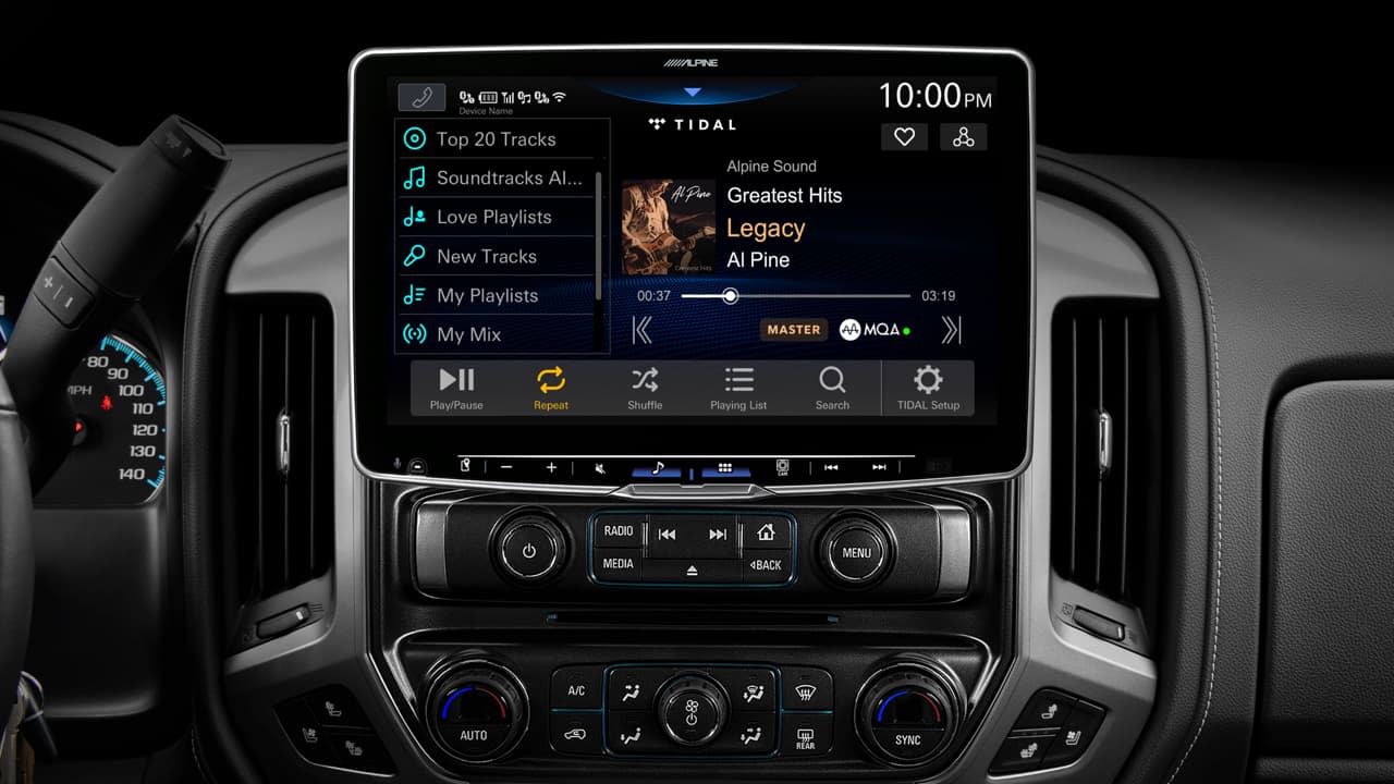 Потоковая передача музыки TIDAL приходит на автомобильную аудиосистему Alpine